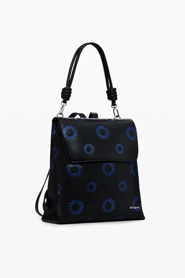Backpacks Women Desigual Small Sunflower Backpack Black