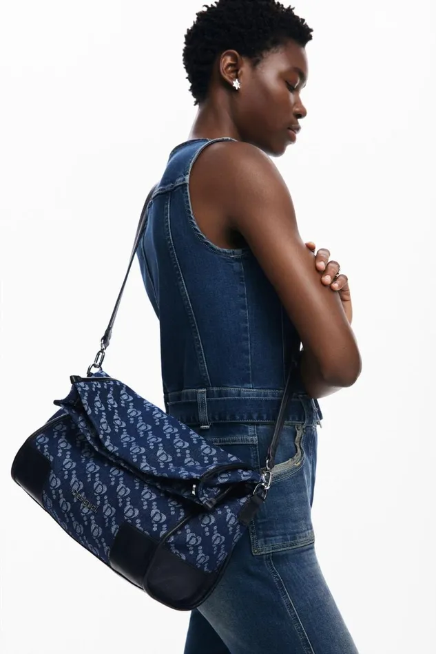 Bags Women Desigual Desigual Logo Handbag Blue