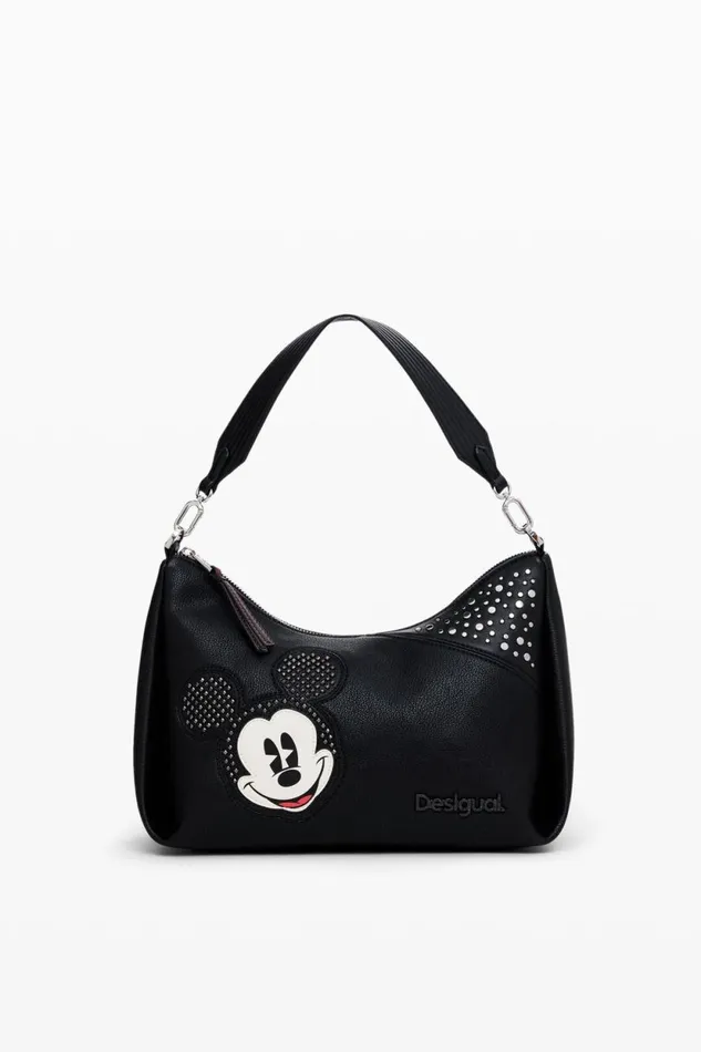 Bags Women Desigual Mickey And Polka Dot Handbag Black
