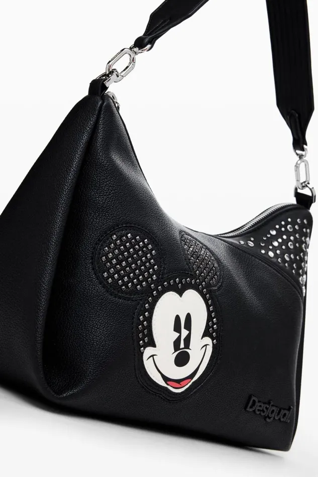 Bags Women Desigual Mickey And Polka Dot Handbag Black
