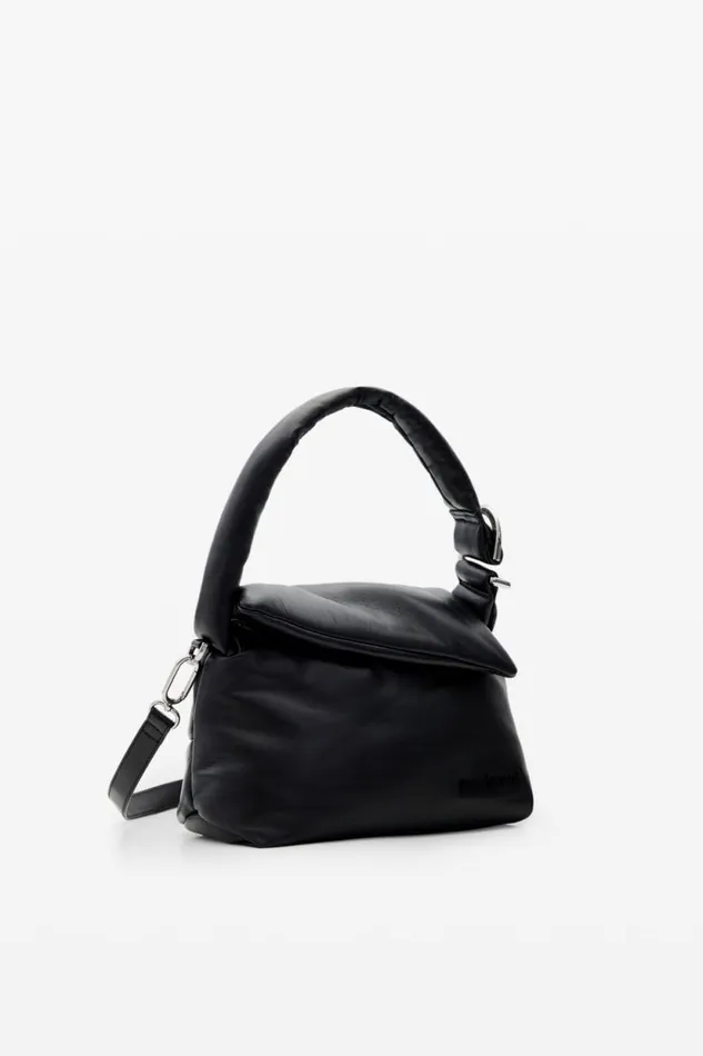 Bags Women Desigual Midsize Leather Bag Black