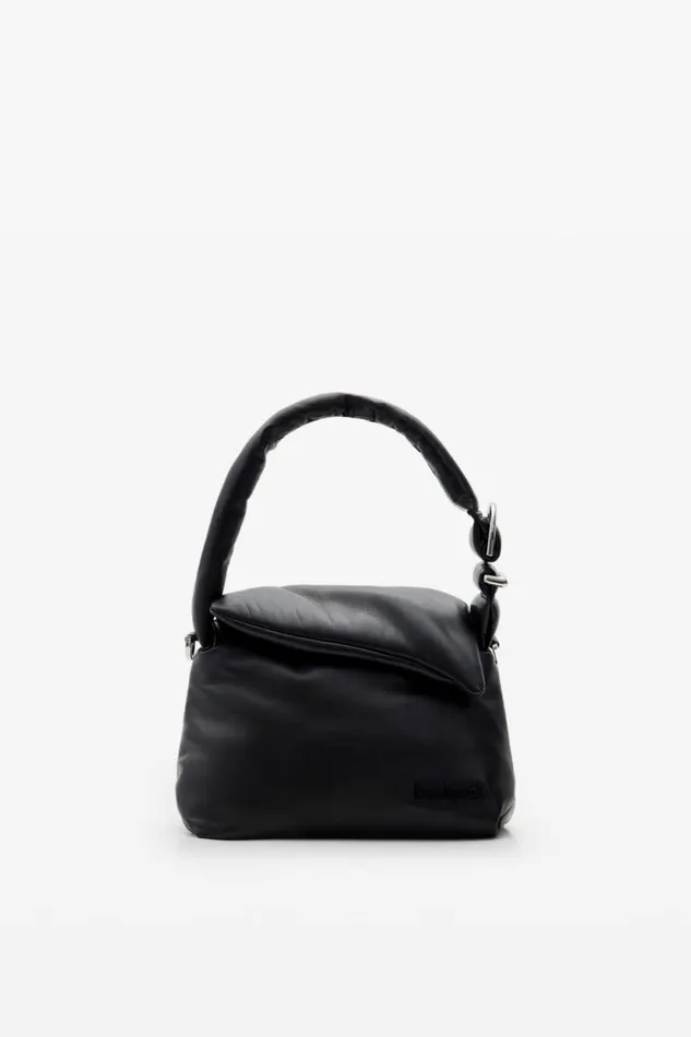 Bags Women Desigual Midsize Leather Bag Black