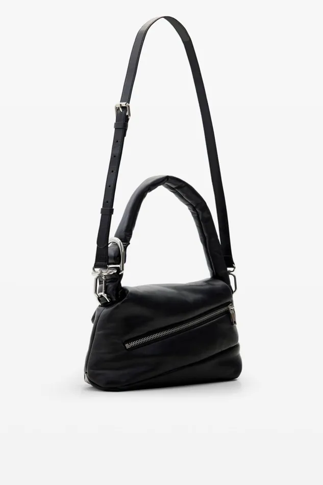 Bags Women Desigual Midsize Leather Bag Black