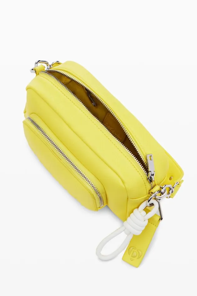 Bags Women Desigual Multihandle Faux Leather Crossbody Bag Yellow