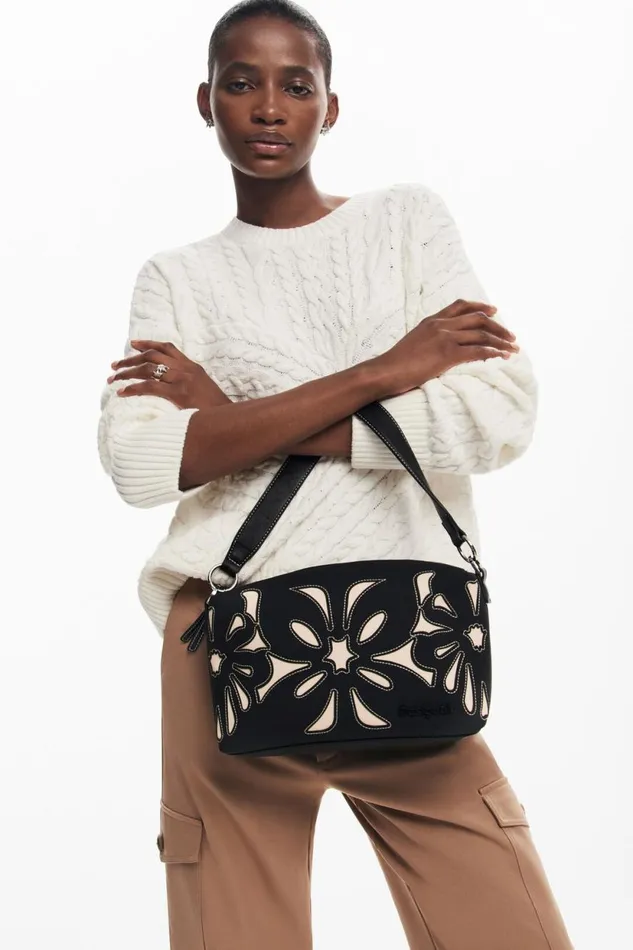 Bags Women Desigual S Bag With Flowers Black