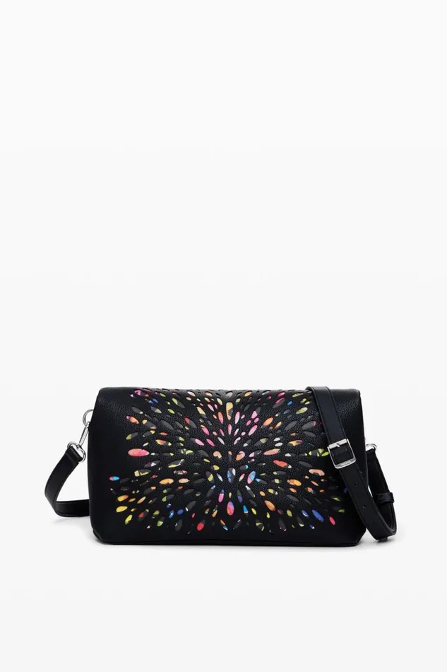 Bags Women Desigual Stained Glass Crossbody Bag Black