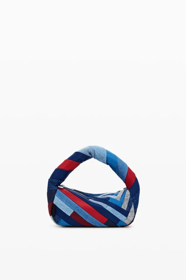 Bags Women Desigual Striped Denim Bag Blue
