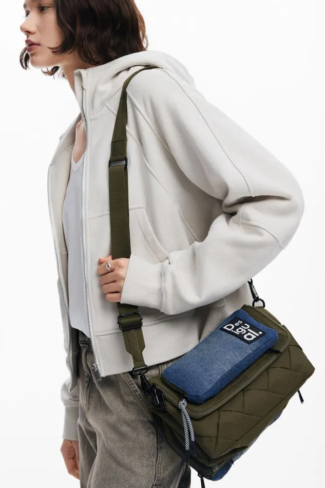 Bags Women Desigual Twotone Crossbody Bag Green