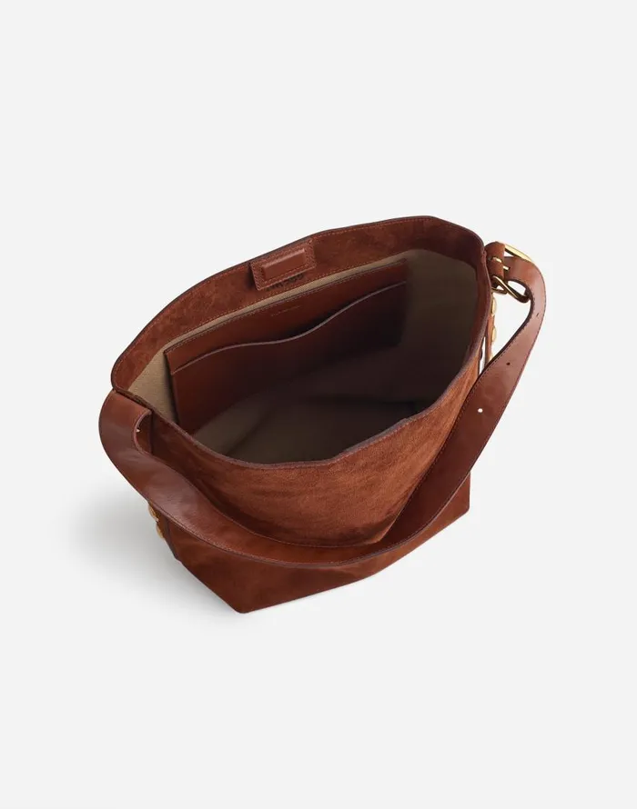 Bags Women Madewell The Essential Bucket Tote Soft Mahogany