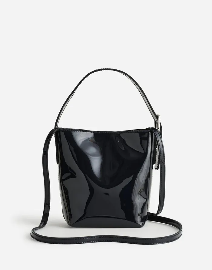 Bags Women Madewell The Essential Micro Bucket Tote Deep Indigo
