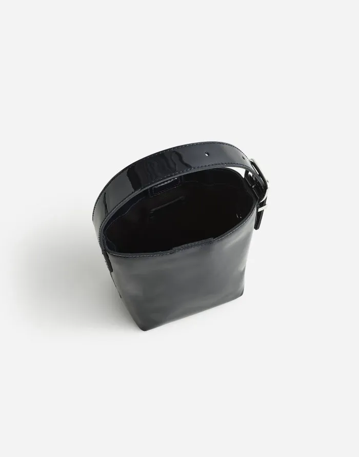 Bags Women Madewell The Essential Micro Bucket Tote Deep Indigo