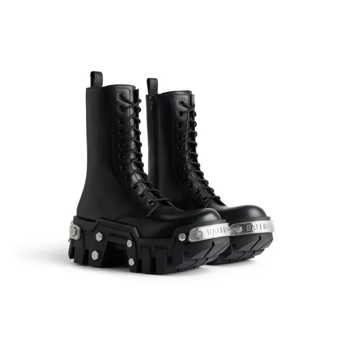Balenciaga Boots and Derbies Men Men039s Bulldozer Laceup Boot In Black Black Balenciaga Boots and Derbies Men Men039s Bulldozer Laceup Boot In Black Black