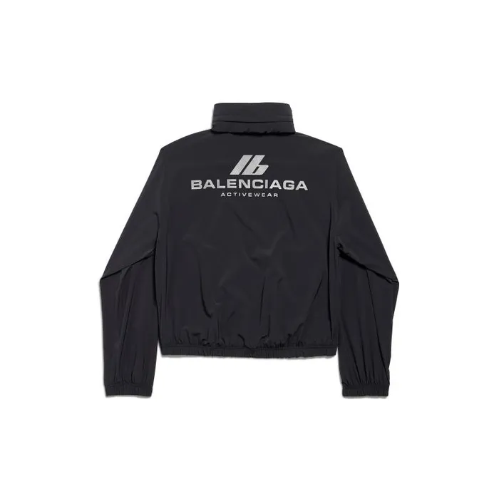 Balenciaga Coats and Jackets Women Women039s Activewear Shrunk Windbreaker In Black Black Balenciaga Coats and Jackets Women Women039s Activewear Shrunk Windbreaker In Black Black