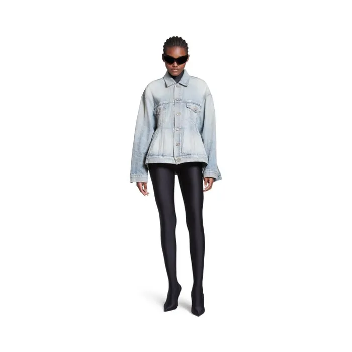 Balenciaga Coats and Jackets Women Women039s Hourglass Jacket In Light Blue Light Blue