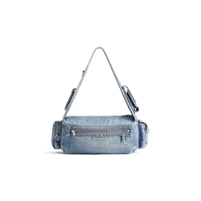 Balenciaga Crossbodies and Messengers Men Men039s Superbusy Small Sling Bag Denim In Blue Blue Balenciaga Crossbodies and Messengers Men Men039s Superbusy Small Sling Bag Denim In Blue Blue