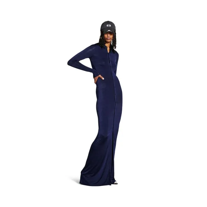 Balenciaga Dresses and Skirts Women Women039s Stretch Maxi Dress In Dark Navy Dark Navy