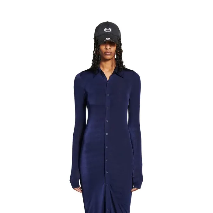 Balenciaga Dresses and Skirts Women Women039s Stretch Maxi Dress In Dark Navy Dark Navy