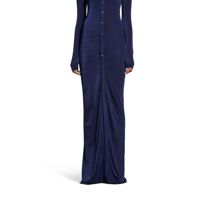 Balenciaga Dresses and Skirts Women Women039s Stretch Maxi Dress In Dark Navy Dark Navy