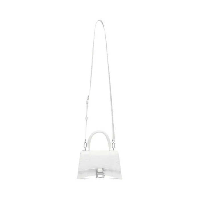 Balenciaga Handbags Women Women039s Hourglass Xs Handbag Crocodile Embossed In White White