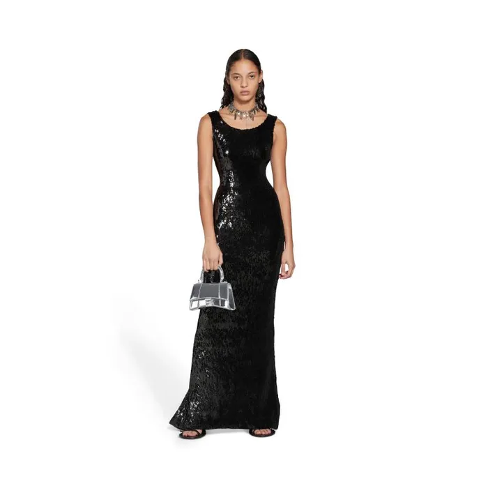 Balenciaga Handbags Women Women039s Hourglass Xs Handbag Mirror Effect In Silver Silver