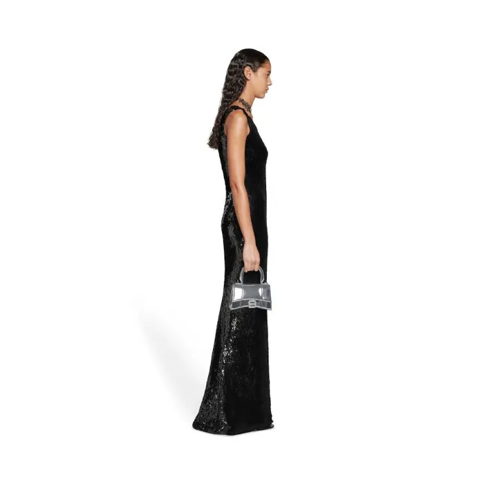 Balenciaga Handbags Women Women039s Hourglass Xs Handbag Mirror Effect In Silver Silver