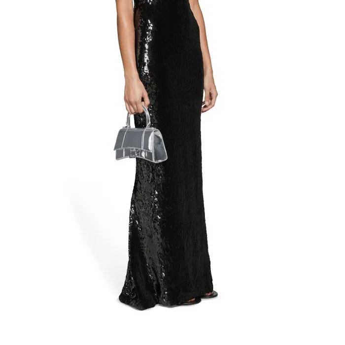Balenciaga Handbags Women Women039s Hourglass Xs Handbag Mirror Effect In Silver Silver