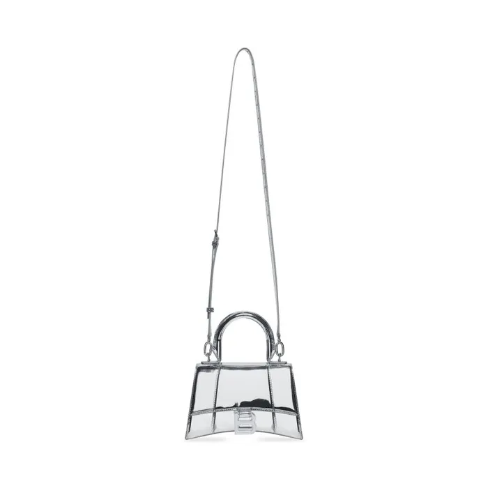 Balenciaga Handbags Women Women039s Hourglass Xs Handbag Mirror Effect In Silver Silver