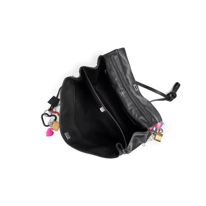 Balenciaga Handbags Women Women039s Rodeo Large Handbag Used Effect With Charms In Black Black Balenciaga Handbags Women Women039s Rodeo Large Handbag Used Effect With Charms In Black Black