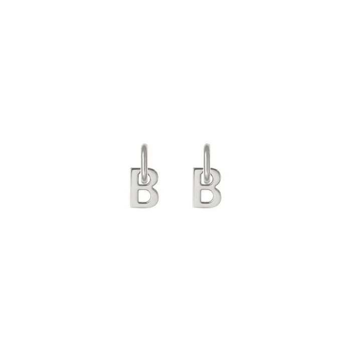 Balenciaga Jewelry WomenMen B Chain Xs Earrings In Silver Silver