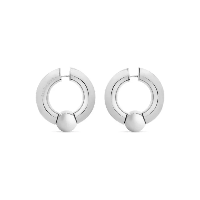 Balenciaga Jewelry WomenMen Mega Earrings In Silver Silver