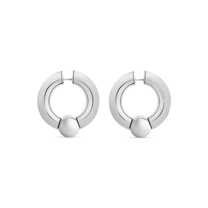 Balenciaga Jewelry WomenMen Mega Earrings In Silver Silver