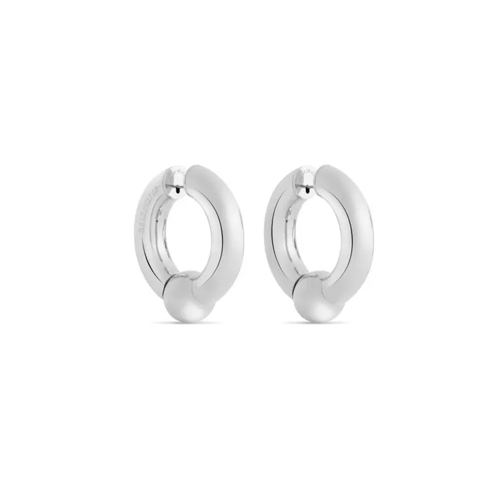 Balenciaga Jewelry WomenMen Mega Earrings In Silver Silver