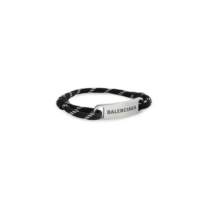 Balenciaga Jewelry WomenMen Plate Bracelet In Black Black