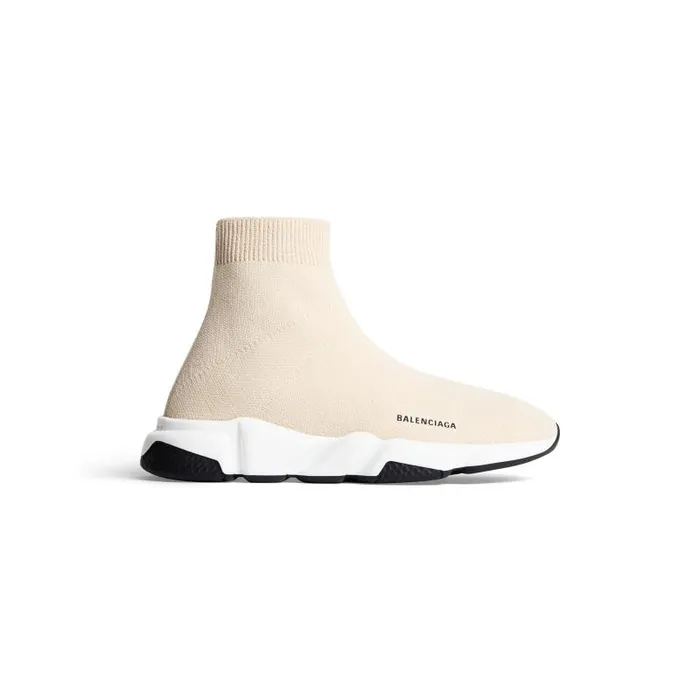 Balenciaga Kids WomenMen Kids 8211 Speed Recycled Knit Sneaker In Light Beige Light Beige