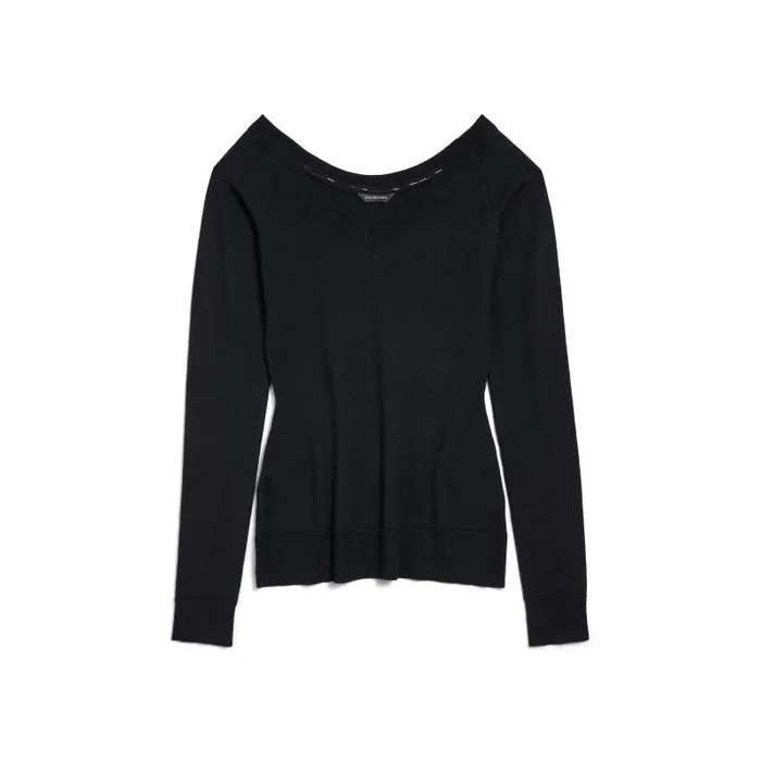 Balenciaga Knitwear Men Men039s Off Shoulder Vneck Sweater In Black Black
