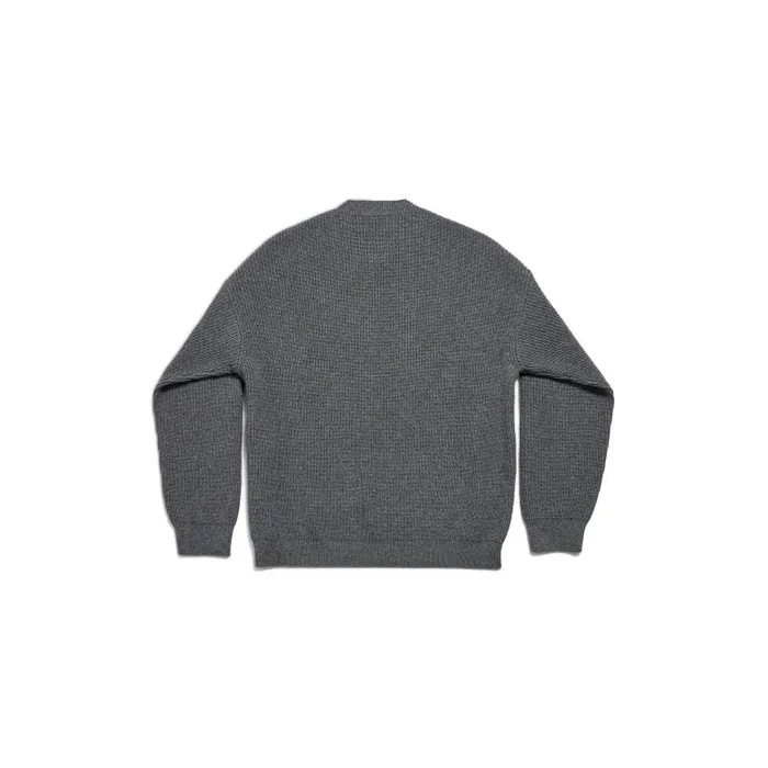 Balenciaga Knitwear Men Men039s Patch Crewneck Sweater In Grey Grey