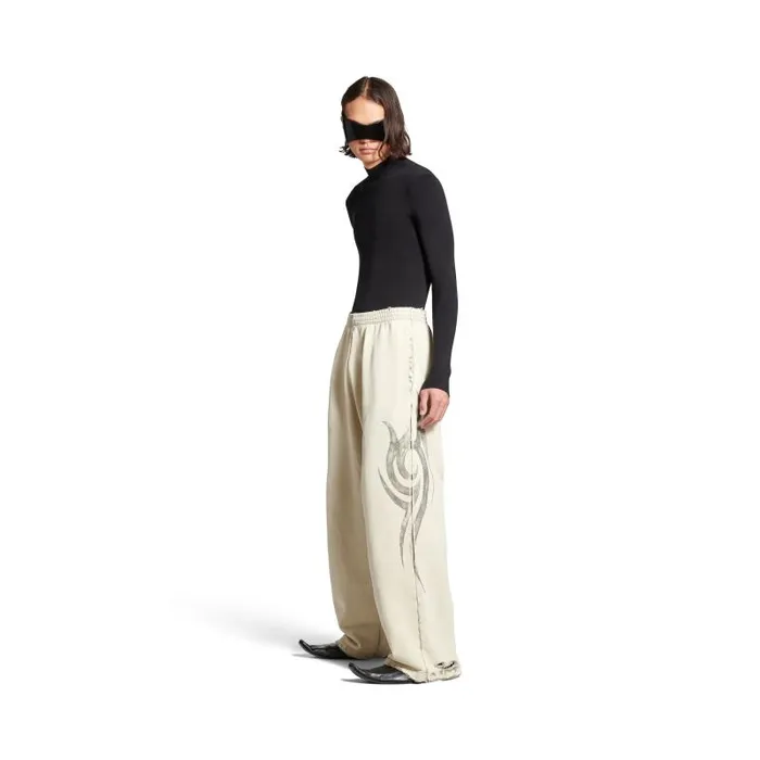 Balenciaga Pants Men Men039s Y2k Baggy Sweatpants In Light Beige Light Beige