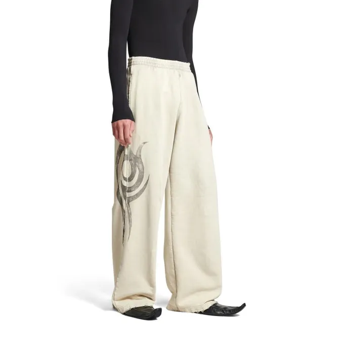 Balenciaga Pants Men Men039s Y2k Baggy Sweatpants In Light Beige Light Beige Balenciaga Pants Men Men039s Y2k Baggy Sweatpants In Light Beige Light Beige