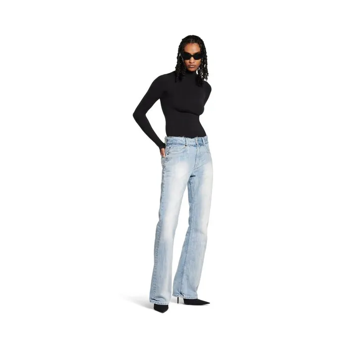 Balenciaga Pants Women Women039s Low Waist Pants In Light Blue Light Blue