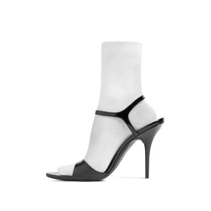 Balenciaga Pumps and Heels Women Women039s Avenue Sock 110mm Sandal In Blackwhite Blackwhite Balenciaga Pumps and Heels Women Women039s Avenue Sock 110mm Sandal In Blackwhite Blackwhite