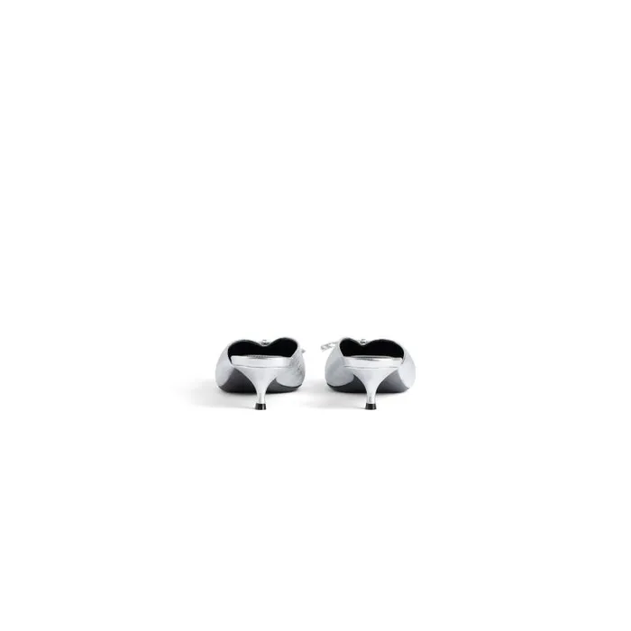 Balenciaga Sandals and Mules Women Women039s Knife Bow 40mm Mule In Silver Silver Balenciaga Sandals and Mules Women Women039s Knife Bow 40mm Mule In Silver Silver