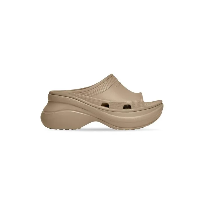 Balenciaga Sandals and Mules Women Women039s Pool Crocs Slide Sandal In Beige Beige Balenciaga Sandals and Mules Women Women039s Pool Crocs Slide Sandal In Beige Beige
