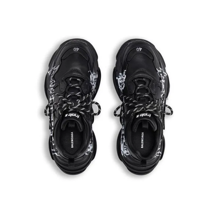 Balenciaga Sneakers Women Women039s Triple S Sneaker Diy Metal In Blackwhite Blackwhite Balenciaga Sneakers Women Women039s Triple S Sneaker Diy Metal In Blackwhite Blackwhite
