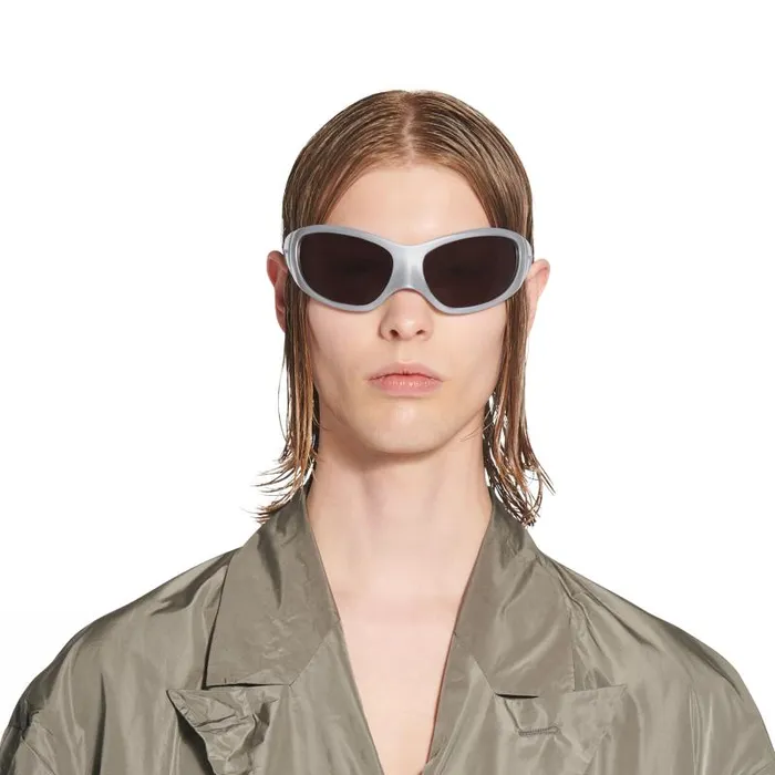 Balenciaga Sunglasses WomenMen Skin Xxl Cat Sunglasses In Silver Silver Balenciaga Sunglasses WomenMen Skin Xxl Cat Sunglasses In Silver Silver