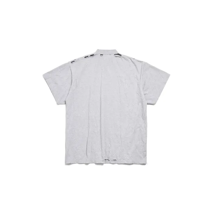Balenciaga Tshirts Men Men039s Planet Earth Tshirt Oversized In Grey Grey