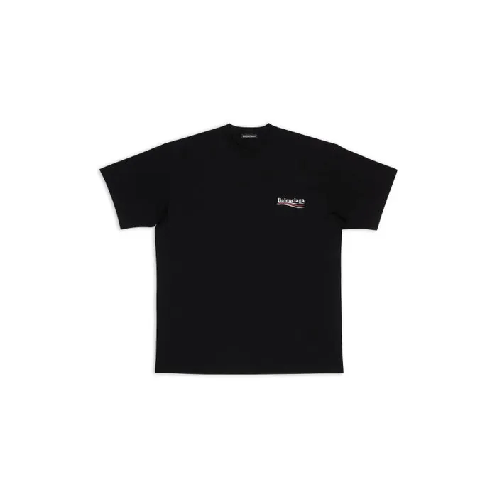 Balenciaga Tshirts Men Men039s Political Campaign Tshirt Regular Fit In Black Black Balenciaga Tshirts Men Men039s Political Campaign Tshirt Regular Fit In Black Black