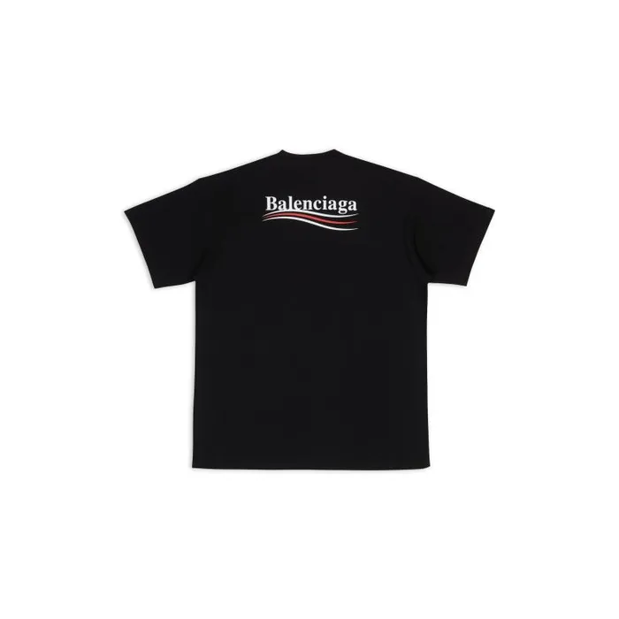 Balenciaga Tshirts Men Men039s Political Campaign Tshirt Regular Fit In Black Black Balenciaga Tshirts Men Men039s Political Campaign Tshirt Regular Fit In Black Black