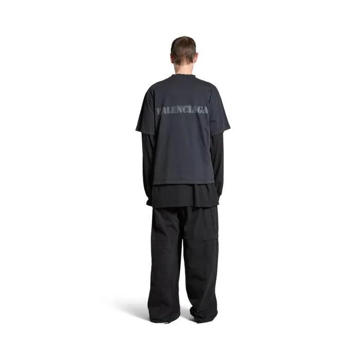 Balenciaga Tshirts WomenMen Stencil Type Tshirt Medium Fit In Black Black Balenciaga Tshirts WomenMen Stencil Type Tshirt Medium Fit In Black Black