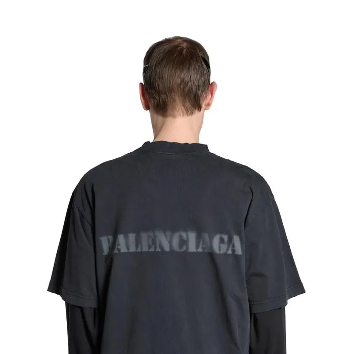 Balenciaga Tshirts WomenMen Stencil Type Tshirt Medium Fit In Black Black Balenciaga Tshirts WomenMen Stencil Type Tshirt Medium Fit In Black Black