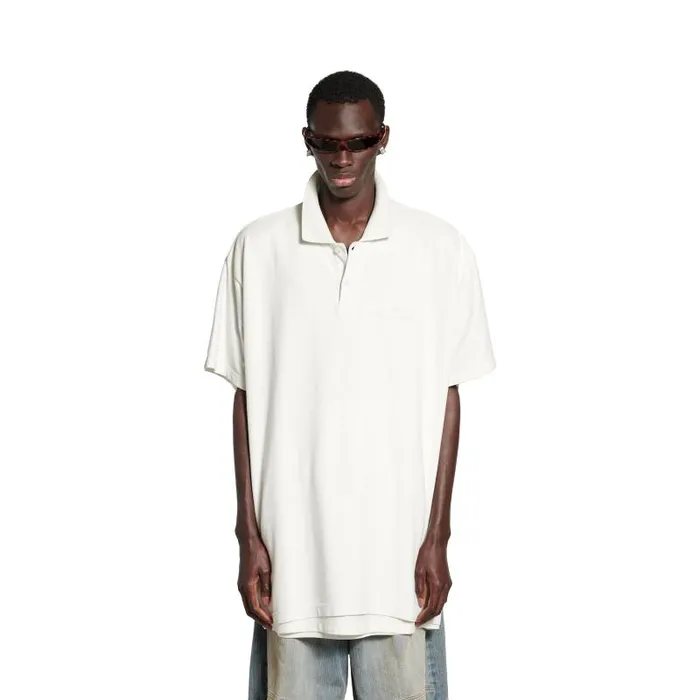 Balenciaga Tops and Shirts Men Men039s Interwined Polo In White White Balenciaga Tops and Shirts Men Men039s Interwined Polo In White White